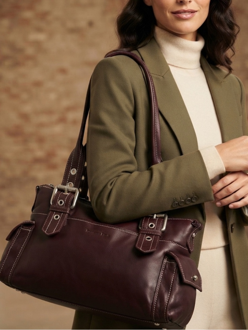 Francesco Biasia Italy Leather Satchel